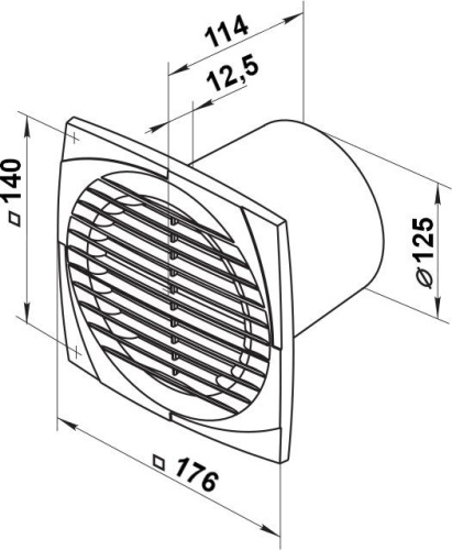 Вытяжной вентилятор Vents 125 Д фото 4