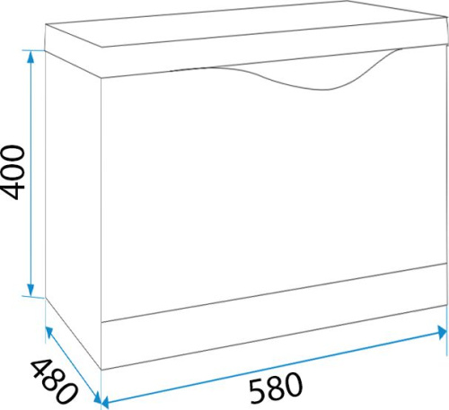 Мебель для ванной 1MarKa Этюд 58П белый глянец фото 5