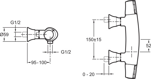 Термостат Jacob Delafon Symbol E71683-CP для душа фото 3