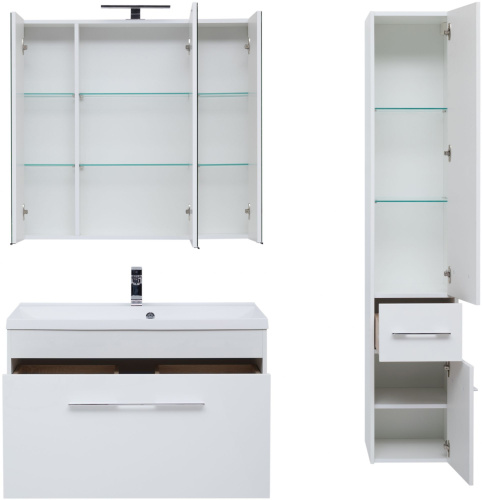 Мебель для ванной Aquanet Августа 100 белая фото 5