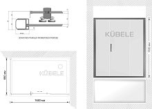 Шторка на ванну Kubele DE019PR3-MAT-BR 170х70 см, профиль бронза