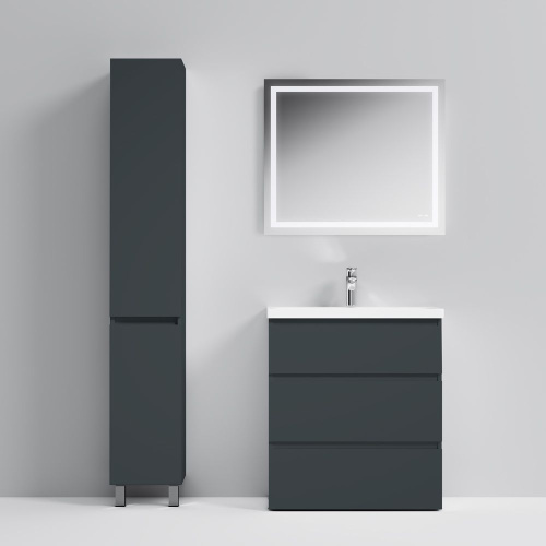 Мебель для ванной AM.PM Gem S 75 графит матовый, напольная, с 3 ящиками