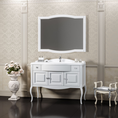 Мебель для ванной Opadiris Лаура 120 белая матовая фото 2