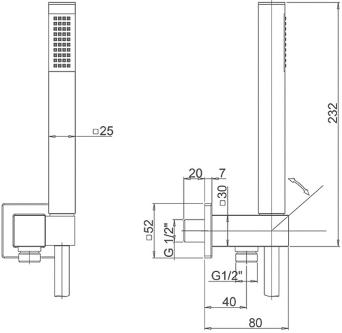 Гигиенический душ Paini 53PZ440QQAO фото 4