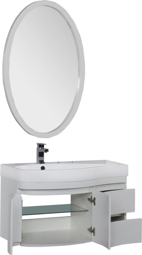 Мебель для ванной Aquanet Сопрано 95 белая L