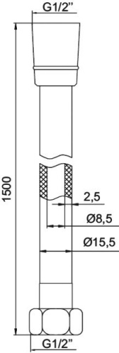 Душевой шланг IDDIS A50711 1.5 150 см фото 6