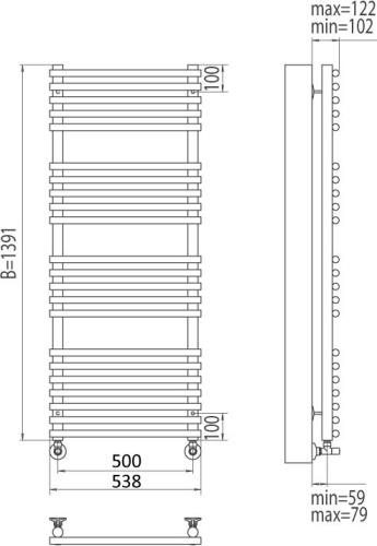 75 950 руб. Полотенцесушитель водяной Terminus Кремона П22 500*1391 фото 3 Полотенцесушитель водяной Terminus Кремона П22 500*1391 фото 3