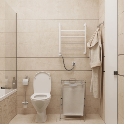 Полотенцесушитель электрический EWRIKA Сафо P 60х50 L, белый фото 3