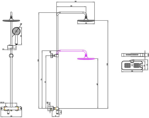 Душевая стойка Lemark Tropic LM7010C фото 2