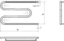 Полотенцесушитель водяной Тругор М34 П 60x50