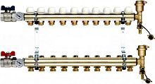 Коллектор Tiemme 3870036 1" х 3/4", латунный, 10 выходов