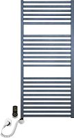Полотенцесушитель электрический Luxrad Kwadro 065320 112х50 L, черный, терморегулятор selmo smart programm с пультом