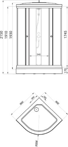 Душевая кабина Triton Ультра Щ0000039048 90х90 фото 5