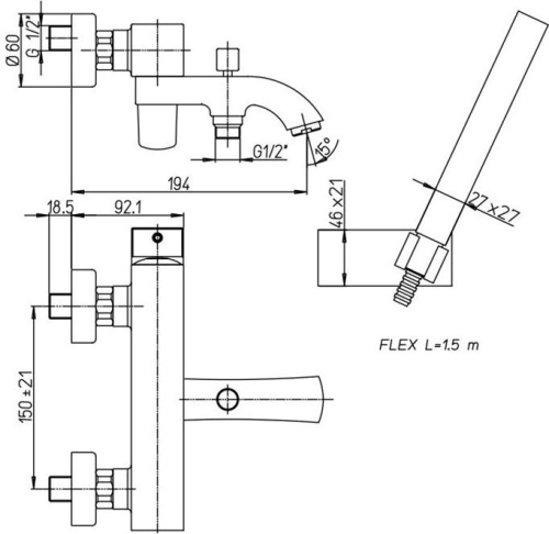 45 510 руб. Смеситель Paini Lady 89PW105 для ванны с душем фото 2 Смеситель Paini Lady 89PW105 для ванны с душем фото 2