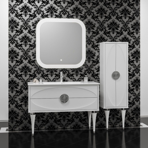 Мебель для ванной Opadiris Ибица 90 белая, фурнитура хром фото 3