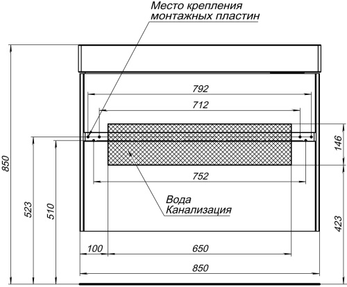 Мебель для ванной Aquanet Бруклин 85 фото 3
