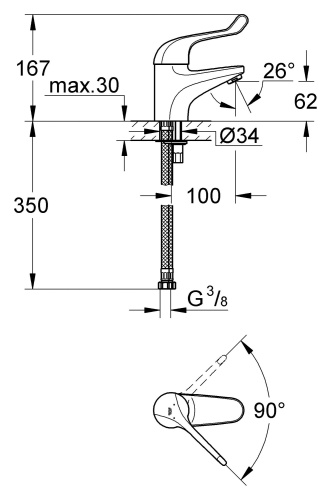 Смеситель Grohe Euroeco Special 32789000 для раковины фото 3