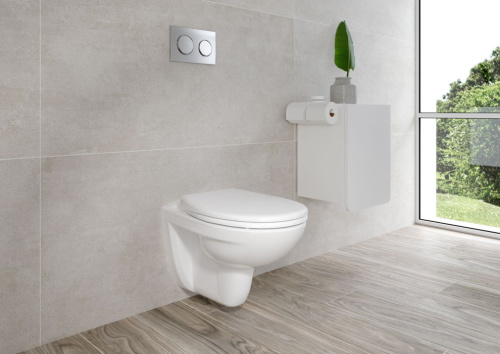 Комплект VitrA Uno 9773B003-7206 подвесной унитаз + инсталляция + кнопка фото 10