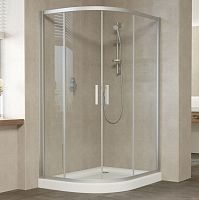 Душевой уголок Vegas Glass ZS-F 120*110 07 01 профиль матовый хром, стекло прозрачное