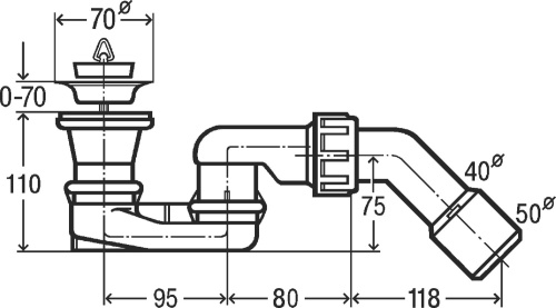 Сифон для поддона Viega 6822.45 с пробкой фото 4