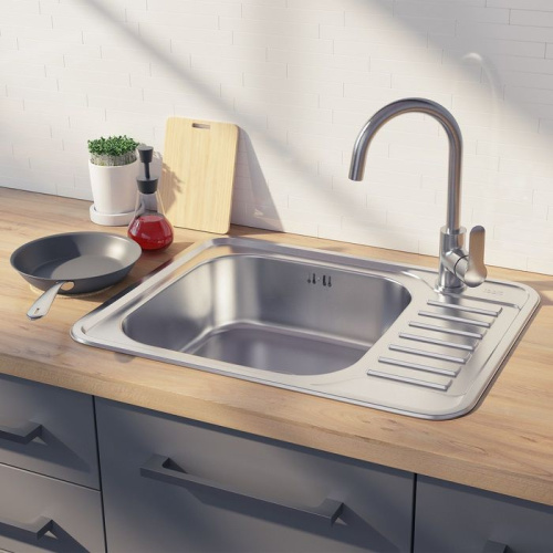 Мойка кухонная IDDIS Basic BAS65SLi77 фото 4