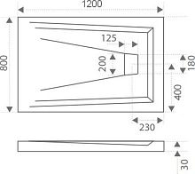 Поддон для душа Good Door Атриум 120x80