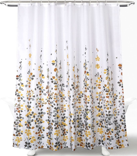 Штора для ванной Carnation Home Fashions Garland 180х180 см, yellow фото 2