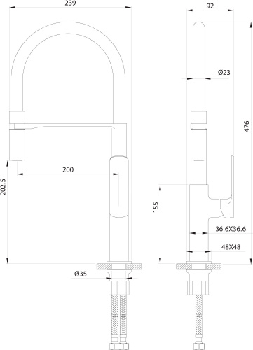 Смеситель Elghansa Heffen 5653520 для кухонной мойки фото 3