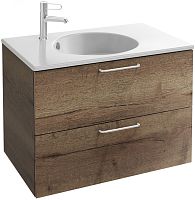 Мебель для ванной Jacob Delafon Odeon Rive Gauche 80 дуб табак, 2 ящика, ручки хром