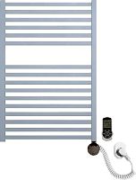 Полотенцесушитель электрический Luxrad Kwadro 066327 72х50 R, серый, терморегулятор selmo smart programm с пультом