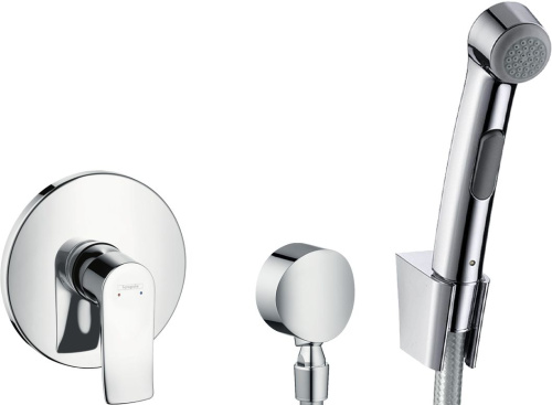 Гигиенический душ Hansgrohe 32128000 со смесителем 31686000 фото 7