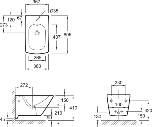 Биде подвесное Jacob Delafon Escale E1298 фото 6