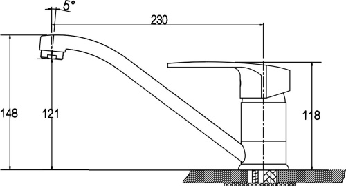 Смеситель Kaiser Guss 68033 для кухонной мойки фото 2