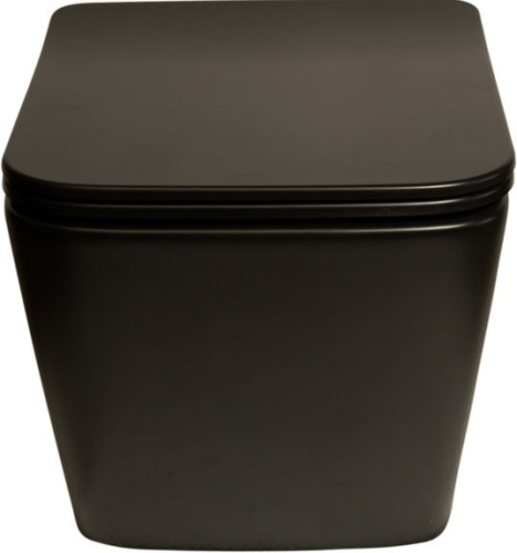 Унитаз подвесной SantiLine SL-5004MB безободковый, с микролифтом фото 5