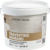 VINCENT DECOR TRAVERTINO ROMANO декоративное покрытие с эффектом камня травертина (7кг)