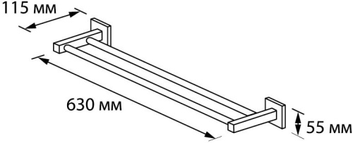 Полотенцедержатель Verran Pillar 273-22 двойной фото 6