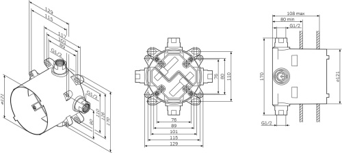 Монтажная коробка AM.PM MultiDock F100100 фото 4