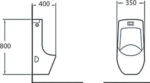 Писсуар SantiLine SL-6002MB черный матовый фото 2