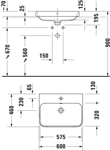 Мебель для ванной с раковиной Duravit Happy D.2 Plus 60: столешница 100, дуб французский, без отверстий + 2 тумбы 50 фото 18