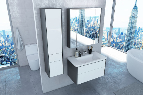 Мебель для ванной Roca Ronda 80 белый глянец, антрацит фото 2