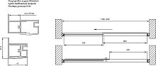 Душевая дверь в нишу Vegas Glass ZP TUR NOVO 120 08 01 120 см, профиль глянцевый хром, стекло прозрачное