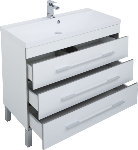 Мебель для ванной Aquanet Верона 100 белая фото 9