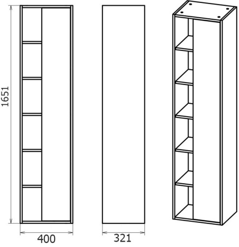 Шкаф-пенал Misty Мия 40 фото 3