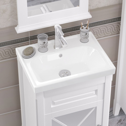 Мебель для ванной Opadiris Палермо 50 L белая матовая фото 5