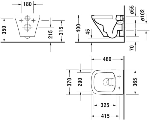 Унитаз подвесной Duravit DuraStyle 2571090000 rimless фото 2