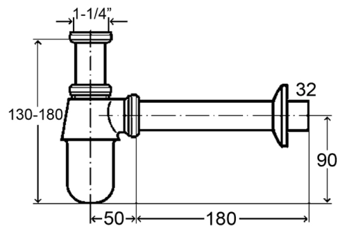 Сифон для раковины Viega 366681 с пробкой фото 4