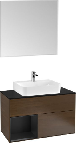 Мебель для ванной Villeroy & Boch Finion G112PDGN 100 с подсветкой и освещением стены фото 6