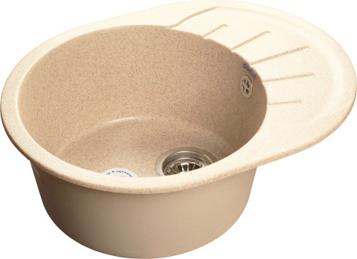 6 780 руб. Мойка кухонная GranFest Rondo GF-R580L бежевый Мойка кухонная GranFest Rondo GF-R580L бежевый