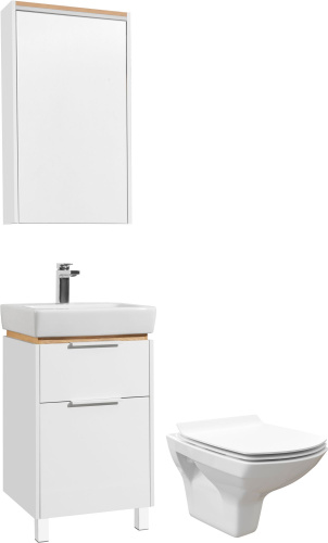 Комплект Унитаз подвесной STWORKI Стокгольм Clean On DPL EO slim 63428 безободковый + Мебель для ванной STWORKI Дублин 50 фото 18