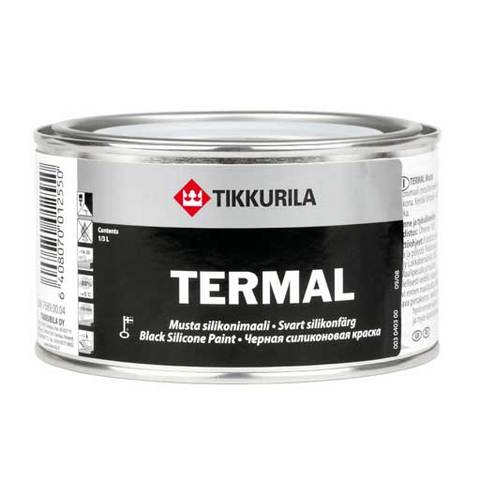 Краска Tikkurila termal Силиконалюминиевая, черная